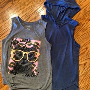Girls sleeveless shirt bundle Size M 10/12